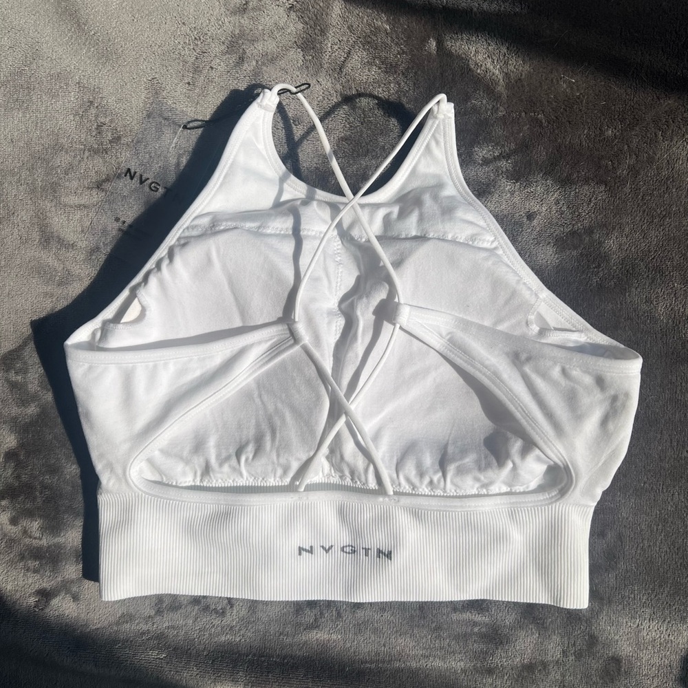 NVGTN White Sports Bra - Picture 2 of 5